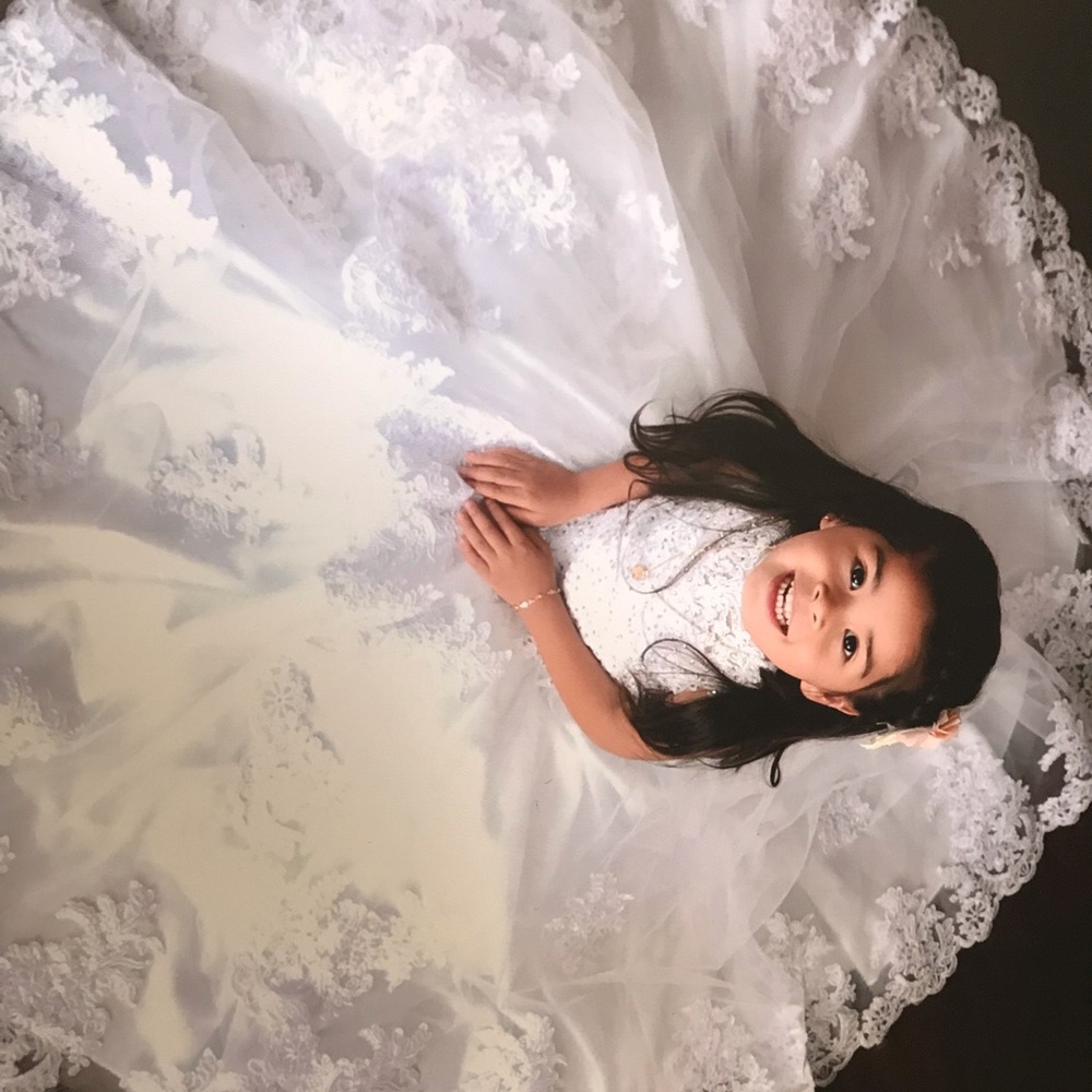 White baptism dress